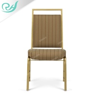 Chaises de banquet de style chinois en fer/alliage d'aluminium avec sièges rembourrés pour hôtels et mariages en plein air – Vente directe fabricant