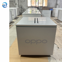 Table d'expérience pour téléphone portable en bois avec logo personnalisé, écologique, imperméable, recyclable, durable, comptoir d'exposition pour smartphone pour la vente au détail