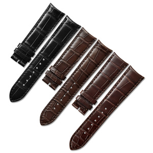 <span class=keywords><strong>JLC</strong></span>-<span class=keywords><strong>reloj</strong></span> genérico negro de alta calidad, correa de cuero de cocodrilo genuino, 20mm, 21mm - Product Image 5