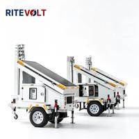 Taşınabilir Mobil Treyler Güneş Enerjili Aydınlatma Kulesi Bahçe Yolu ve Tema Park Kullanımı İçin - Ritevolt RST-3P