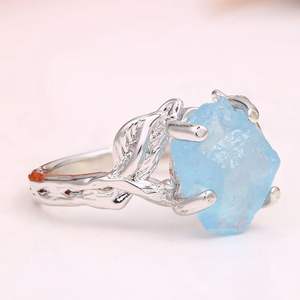 Anillos de cristal curativo para mujer, joyería al por mayor, <span class=keywords><strong>piedra</strong></span> Natural de piedras preciosas crudas - Product Image 2