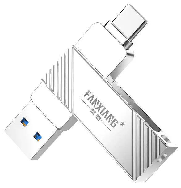 Fanxiang Factory wholesale high speed 3.0 USB Disk Metal Silver Memory 32GB 64GB 128GB 256GB Flash Storage Pendrive