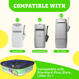 Cartouche de recharge pour bac <span class=keywords><strong>à</strong></span> litière pour chat, compatible avec les boîtes <span class=keywords><strong>à</strong></span> <span class=keywords><strong>d</strong></span>échets, contrôle des odeurs, recharge carrée, sacs poubelles pour <span class=keywords><strong>d</strong></span>échets <span class=keywords><strong>d</strong></span>'animaux - Product Image 3