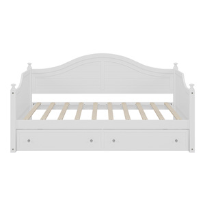 <b>Sofa</b> Bed With Storage Drawers White <b>Wooden</b> <b>Frame</b> Bedroom Living Room Furniture - Product Image 4