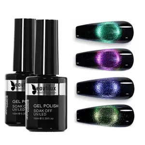 Beautilux Private Label Cat Eye 4D 9D Chameleon Nail UV LED Varnish Nails Art Gels Polish 10ml