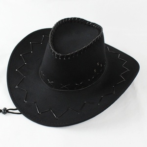Chapeau de soleil unisexe d'été style cowboy à large bord, style prairie, pour usage extérieur, 100% polyester, idéal pour les couples, Fedora Xinjiang - Product Image 3
