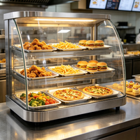 Armoire chauffante pour aliments DZCF-3F/9P, contrôle électronique numérique de la température, acier inoxydable, pour restaurant, fast-food