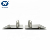 Poignée de porte commerciale en acier inoxydable antirouille, plaque de poussée-tirage, quincaillerie pour portes d'entrée en verre de bureaux et magasins