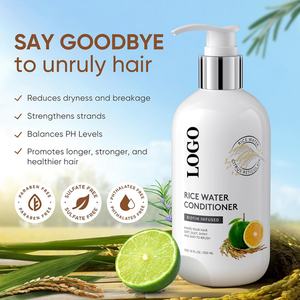 Acondicionador de Crema de Agua de Arroz Orgánica con Logotipo Privado Personalizado OEM, Deja tu Cabello Suave, Sedoso y Brillante - Product Image 4