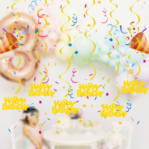 Decoración Colgante en Espiral DAMAI de Feliz Cumpleaños, Accesorios Esenciales para Fiestas para Crear una Atmósfera Festiva Vibrante - Product Image 4