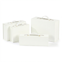 Boîte cadeau pliable monobloc avec poignée, fermeture magnétique robuste pour emballage de faveurs de mariage, boîte de rangement personnalisée imprimée