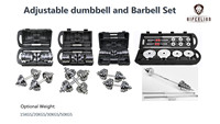 Kit d'haltères réglables pour salle de sport, ensemble de 20 kg et 50 kg, haltères réglables, ensemble de poids, haltères