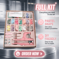 Kit de boutons-pression et œillets en résine T5 de qualité industrielle pour bricolage et OEM, avec pince à pression manuelle et outil d'installation