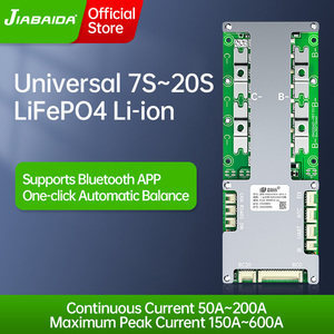 JBD 8S 9S 10S 11S 12S 13S 14S 15S 16S 20S 24V 36V 48V 60V 100A 120A 150A 200A BMS Inteligente LiFePO4 LI-ion <span class=keywords><strong>LCO</strong></span> con UART RS485 CAN - Product Image 3
