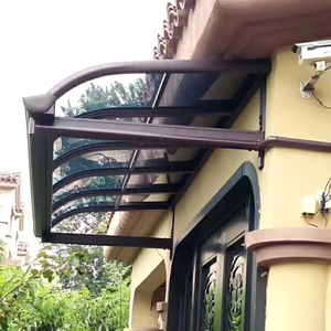 Toldo Exterior de Techo de Una Sola Pendiente, Sistema de Perfiles de Aluminio y Policarbonato, Toldo para Terraza, Patio - Product Image 6