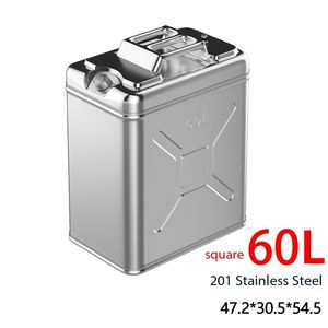 Tanque de gasolina de acero inoxidable 304 grueso cuadrado 60L {tapa de aluminio} - Product Image 4