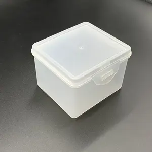 100*100*40 MMサイズカスタム正方形つや消しプラスチック透明PP収納ボックス小サンプル収納