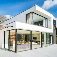 Villa préfabriquée de luxe à deux étages, meublée, structure en acier léger