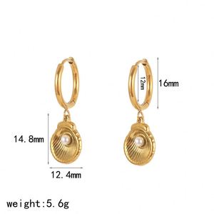 ชุดเครื่องประดับแฟชั่นทันสมัยและปรับแต่งได้ ทำจากสแตนเลสชุบทอง 18 กะรัต ประกอบด้วยสร้อยคอและต่างหู - Product Image 4