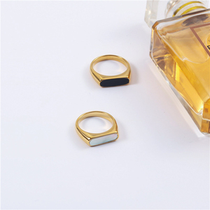 Anillo de plata de primera ley con forma de concha para mujer, sortija, plata esterlina, Circonia cúbica, zirconia, circonita, zirconita, zirconita, color blanco, esmalte negro - Product Image 5