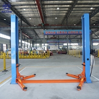 Élévateur hydraulique à deux colonnes robuste de 4 tonnes avec plaque de base pour garage à faible hauteur - Vente en gros