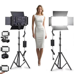 Panneau lumineux LED vidéo amélioré avec trépied, bicolore et à intensité variable pour la photographie en studio et le tournage vidéo - Product Image 1