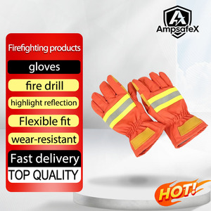 Gants de sauvetage et de lutte contre les incendies AmpsafeX, fabrication directe, matériau aramide, sans silicone, sans poudre, ignifuges, résistants à la chaleur - Product Image 1