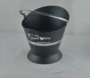 Prezzo di fabbrica 5.9 gallone secchio di <span class=keywords><strong>carbone</strong></span> di cenere di polvere rivestito in metallo nero opaco secchio di <span class=keywords><strong>carbone</strong></span> <span class=keywords><strong>per</strong></span> camino interno - Product Image 5