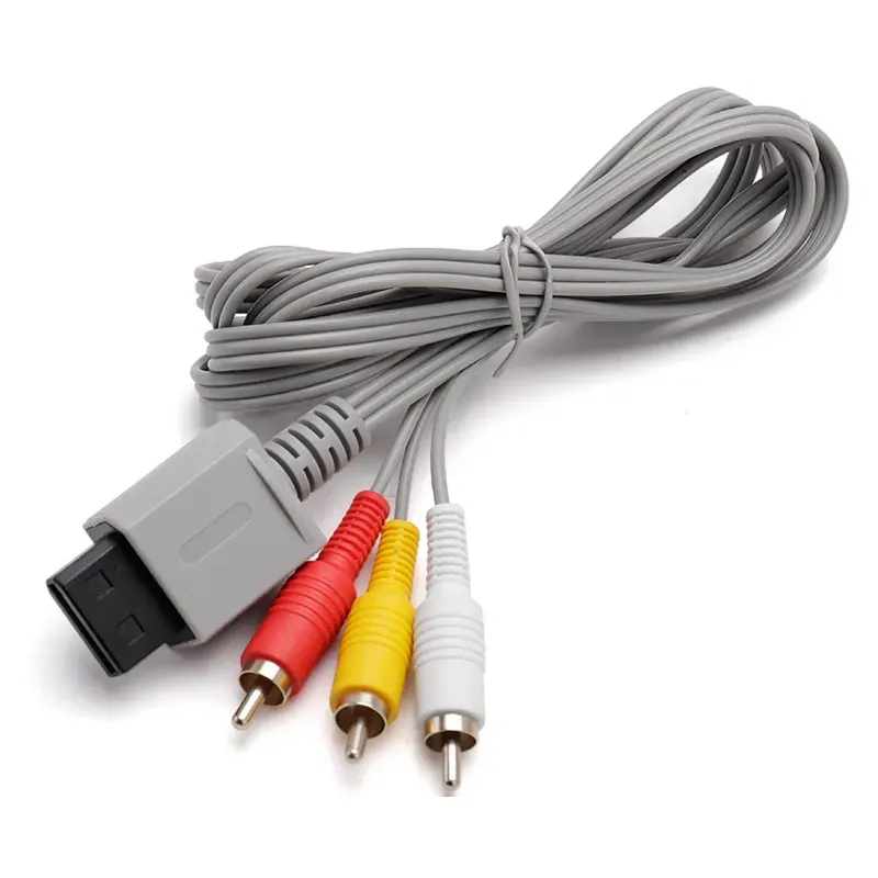 Cable componente de 1,8 m Audio Video AV compuesto 3 RCA Cable para Nintend Wiis 480p salida AV Cable para Wiis