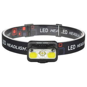 ไฟหน้าแบบเปิดใช้งานด้วยคลื่นไฟ LED สีแดง แบตเตอรี่แบบชาร์จได้ 1000 มิลลิแอมป์ สำหรับตกปลาตอนกลางคืน เดินป่า ตั้งแคมป์ สำรวจถ้ำ ใช้กลางแจ้ง - Product Image 1