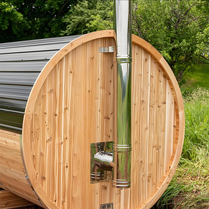 Sauna Externa de Fábrica Direta <span class=keywords><strong>2026</strong></span> com Fogão a Lenha Construção em Cedro para Relaxamento Familiar - Product Image 6