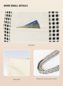 Sacs fourre-tout en coton avec logo personnalisé imprimé Sac à provisions en toile pour femmes avec impression personnalisée - Product Image 2