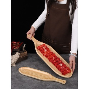 Bandeja de melamina con diseño de veta de madera para servir rollos de carne de res y cordero, ideal para restaurantes y barbacoas, 1 metro de largo - Product Image 3