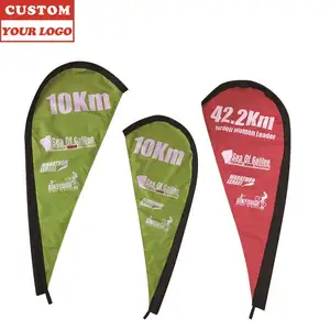 2024 wholesale custom printed Marketing Street Advertising Backpack Flag For Promotion blue white green flag