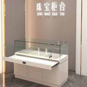 Vetrina Espositiva per Gioielli, Telefoni Cellulari e Oggetti Antichi con Finitura in Pannello Artificiale Senza Vernice, Design Minimalista <span class=keywords><strong>Bianco</strong></span> - Product Image 2