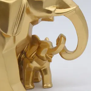 Статуя слона из смолы, набор для украшения, Большая фигурка слона юго-восточной части, домашний декор с животными, украшения для дома, натуральный размер