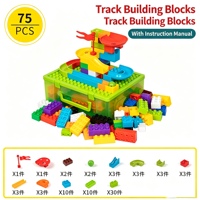Juego de 75 Piezas de Juguetes de Construcción para Niños, Casa de Muñecas DIY, Bloques de Construcción Educativos de Plástico ABS de Alta Calidad para el Jardín de Infancia