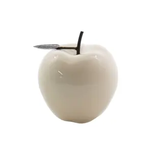 Wedding Favor Gift Home Decorations White Ceramic Apple Figurine