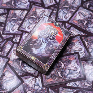 80 barajas de Tarot, venta al por mayor, <span class=keywords><strong>baraja</strong></span> de oráculo de cristal inglés, adivinación, bruja, Tarot con guía - Product Image 5