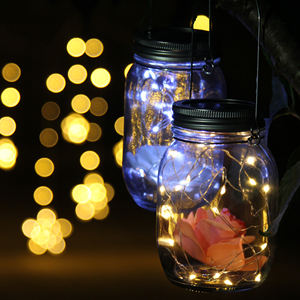 Diseño moderno al aire libre Smart Home LED Glass Jar luces impermeable Solar Venta caliente para fiestas en casa Festivales para <span class=keywords><strong>Amazon</strong></span> - Product Image 1
