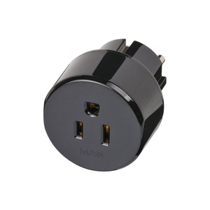 Travel <b>Adapter</b> Usa Japan To Europe Earth Grounded <b>Plug</b> 15A 250V - Product Image 1
