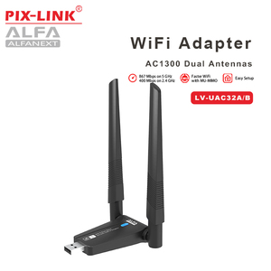 <span class=keywords><strong>ALFA</strong></span> 1300Mbps Tarjetas de red inalámbrica de doble banda AC1300 Antenas duales Adaptador USB inalámbrico de alta ganancia - Product Image 2