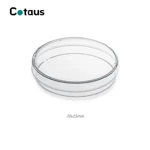 Cotaus Lab Gebruiken Wegwerp Lab-Petri Transparant Rond 70Mm 7Cm Plastic Steriele Petrischaalcelkweekschotel Bacteriecultuur Pla