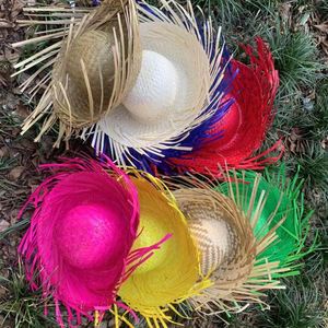 Wholesale Handmade Fringed Raw <b>Edge</b> Straw Hat Beach Fashion Straw Hat - Product Image 1