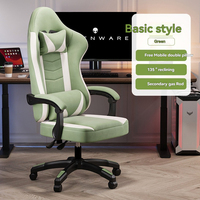 Vente en gros Populaire Chaise de jeu ergonomique et pivotante verte Racing Chaise PC de bureau de direction confortable
