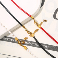 Accessoires de bricolage : cordon en cuir tressé tricolore, embouts de perles, fermoir à homard réglable, chaîne d'extension, bracelet semi-fini