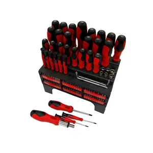 TOOLJOY 100 Stück professionelles magnetisches Multi-Werkzeug-Schraubendreher-Satz für Handreparaturwerkzeuge