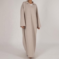 Abaya Jilbab Longue sur Mesure Modeste, Design à Revers, Tissu Premium, Élégante et Ajustée