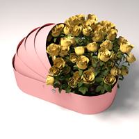 Caja de Regalo con Diseño de Cuna para Bebé, Embalaje de Cartón con Forma de Cuna, Caja de Regalo para Bebé