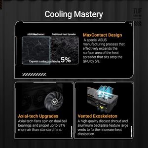 สำหรับ TUF Workstation Radeon 9070 OC Edition 16GB GDDR6 PCI 5.0 DirectX 12ใหม่เกรดทหารพัดลมกราฟิกป้องกัน - Product Image 2